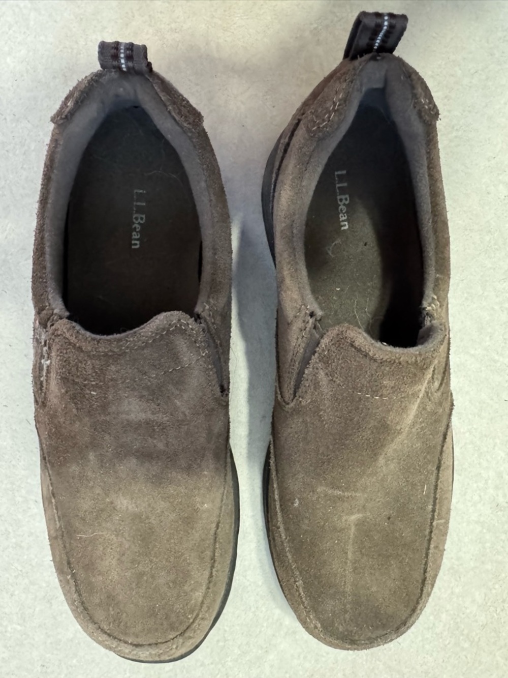 L.L. Bean Women’s Dark Brown Suede Slip-On Loafers